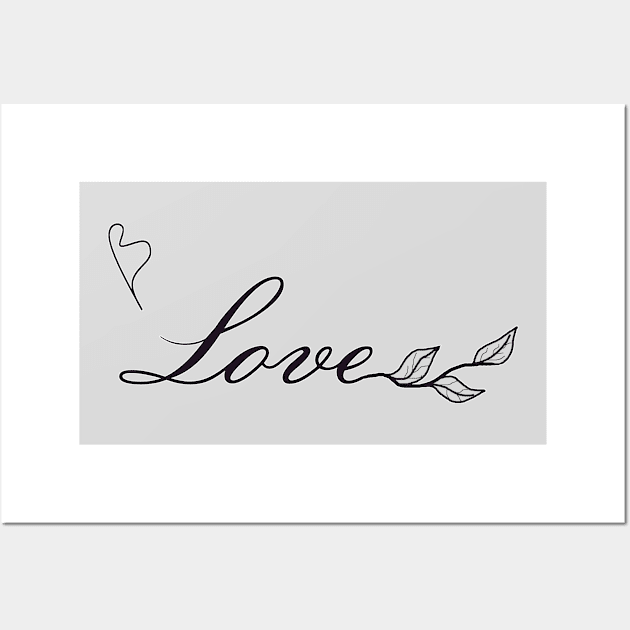 Love Lineart Wall Art by shirtsandmore4you